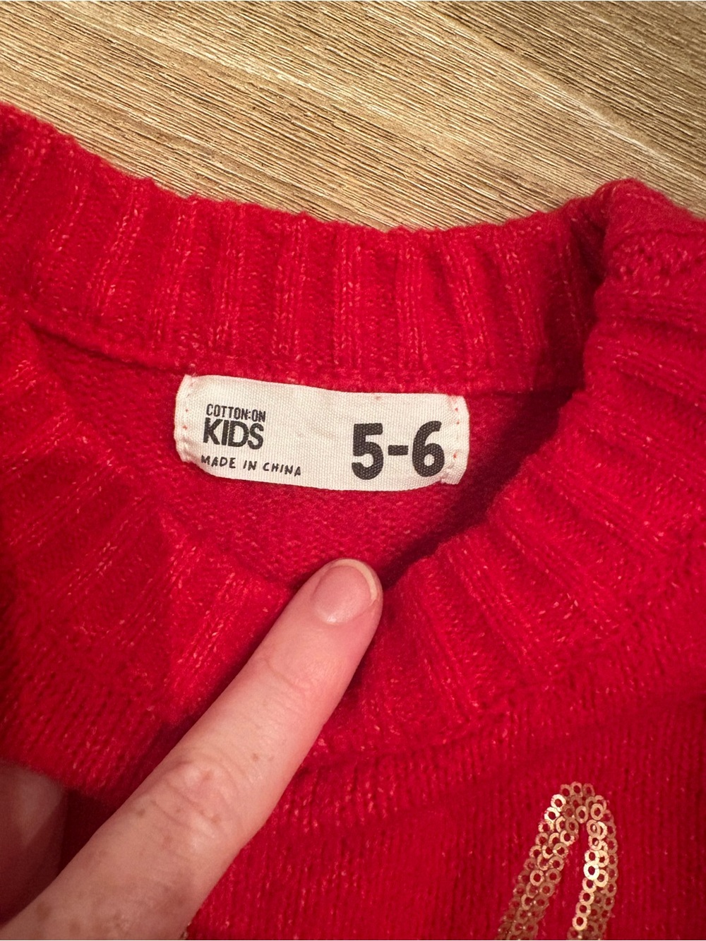 Cotton On Kids Red 'Fa La La' Sweater - Picture 2 of 3